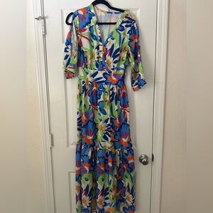 Floral Multicolor Maxi Dress